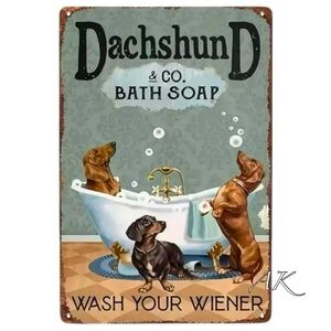 Dachshund & Co. Bath Soap
Wash Your Wiener Tin Sign 🐾 Doxie Wiener
